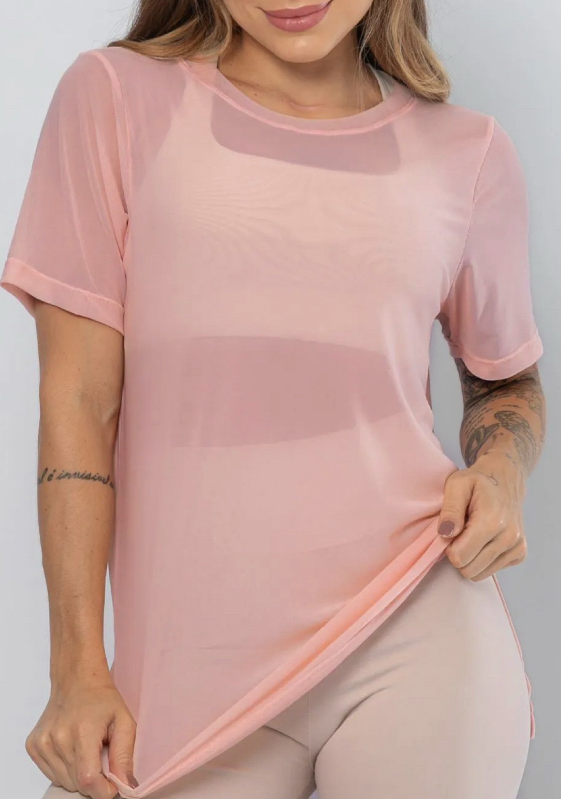 Blusão Tule Rosé